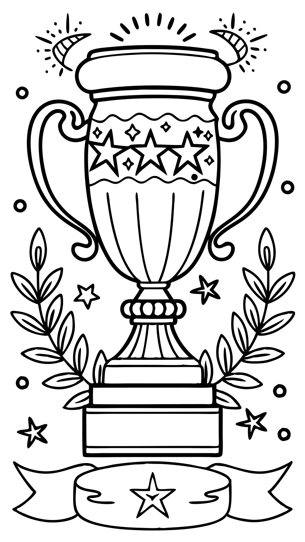 coloring page trophy